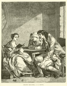 De roman lezen door Jean Baptiste Greuze