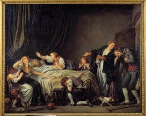 De gestrafte zoon. Schilderij door Jean-Baptiste Greuze door Jean Baptiste Greuze