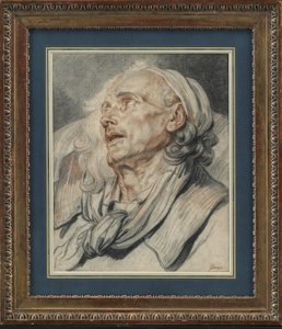 Studie van het hoofd van een lam door Jean Baptiste Greuze