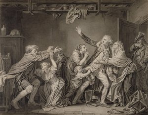 De vloek van de vader: De ondankbare zoon door Jean Baptiste Greuze