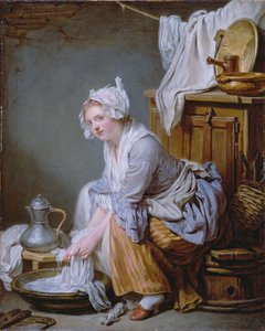 De Wasvrouw door Jean Baptiste Greuze