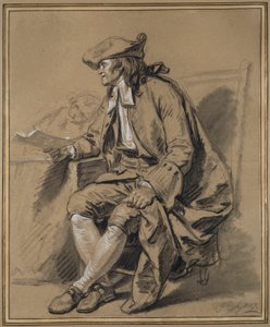 De notaris: Een studie voor "Het huwelijkscontract door Jean Baptiste Greuze