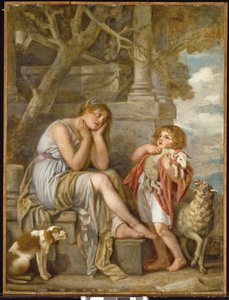 Het Geliefde Lam, 1780s door Jean Baptiste Greuze