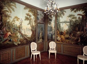 Interieurzicht van de Salon Demarteau, gerealiseerd door Jean Baptiste Huet