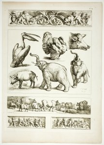Plaat 34 van 38 uit Oeuvres de J. B. Huet door Jean Baptiste Huet