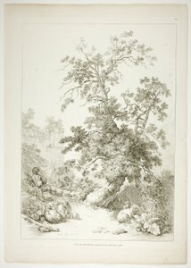 Plaat zes van 38 uit Oeuvres de J. B. Huet door Jean Baptiste Huet