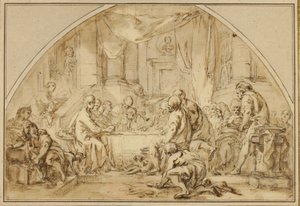 Studie voor Het Laatste Avondmaal door Jean Baptiste Huet