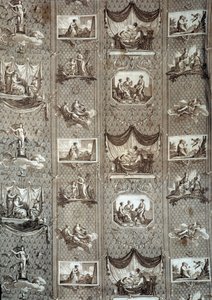 Wandtapijt dat psyche en cupido voorstelt door Jean Baptiste Huet