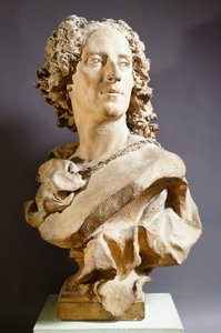 Noel Nicolas Coypel, door Jean Baptiste Lemoyne, terracotta buste door Jean Baptiste II Lemoyne