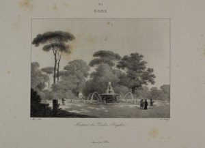 Fontein in de Tuin van de Villa Borghese, Rome
