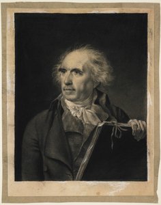Portret van Hubert Robert, c.1798-99 (zwart en wit krijt) door Jean Baptiste Isabey