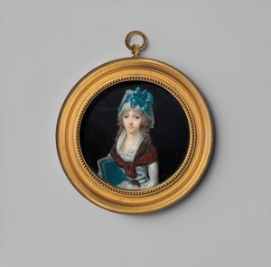 Portret van een vrouw, ca.1795 (ivoor) door Jean Baptiste Isabey