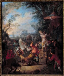 Chinese jacht Schilderij door Jean Baptiste Pater door Jean Baptiste Joseph Pater