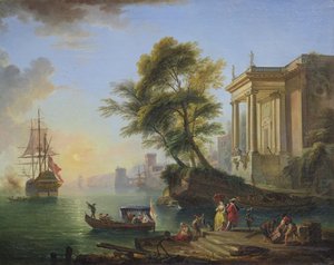 Marina, zonsondergang
