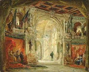 Hamlet, Acte I, 1884 door Jean Baptiste Lavastre
