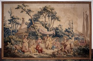 Het buitenbanket, een gordijn van Russische spellen door Jean Baptiste Leprince