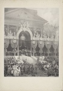 Inhuldiging van Leopold I als koning der Belgen, 1831 door Jean Baptiste Madou