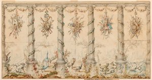 Tekening, Project voor wandtapijt gewijd aan het boerenleven, 1780-95