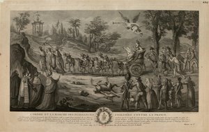 De Mars van de Geallieerde Machten tegen Frankrijk, 1798 door Jean Baptiste Marie Louvion