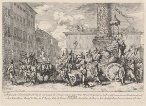 Chinese maskerade in Rome door Jean Baptiste Marie Pierre