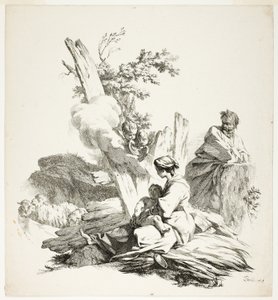 De vlucht naar Egypte door Jean Baptiste Marie Pierre
