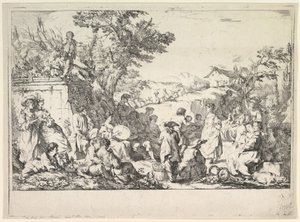 Het dorpsfeest, ca. 1735-40 door Jean Baptiste Marie Pierre