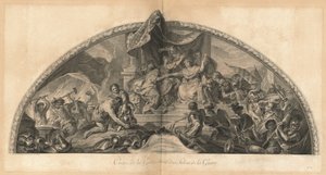 Alliantie van Duitsland en Spanje met Holland 1672, midden van de galerij naast de Salon van Oorlog [pl. 31]