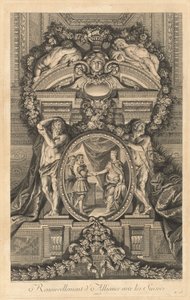 Vernieuwing van Alliantie met de Zwitsers 1663 [pl. 18] door Jean Baptiste Masse