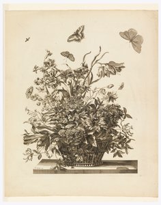 Blad 10, uit set van bloemen in een mand