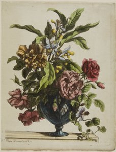 Vaas met Bloemen door Jean Baptiste Monnoyer