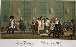 Een Patriottisch Koffiehuis (1e editie druk) (19e eeuw) door Jean Baptiste Morret