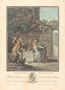 De ontevreden boer door Jean Baptiste Morret after Antoine Borel