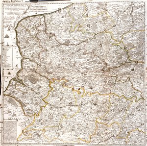Kaart van Artois (Frankrijk) en Vlaanderen (België, Nederland) (gravure) door Jean Baptiste Nolin