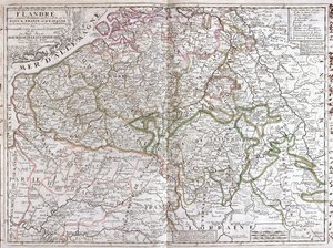 Kaart van België door Jean Baptiste Nolin
