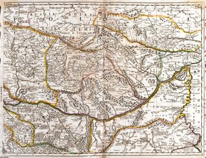 Kaart van Moravisch Wallachije (Tsjechië) (Gravure)