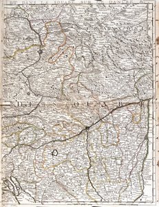 Kaart van Zwaben (Duitsland)