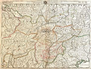 Kaart van de provincie Tirol (Duitsland) (gravure) door Jean Baptiste Nolin
