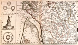 Kaart van Aquitanië (Frankrijk) door Jean Baptiste Nolin