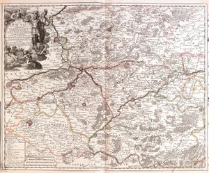 Kaart van het graafschap Henegouwen (België) (Gravure) door Jean Baptiste Nolin