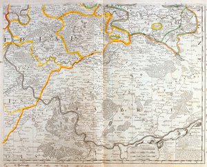 Kaart van het oosten van Île-de-France door Jean Baptiste Nolin