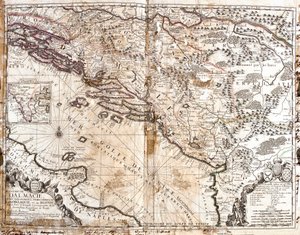 Kaart van het Koninkrijk Dalmatië (hedendaags Kroatië en Montenegro), aan de kust van de Golf van Venetië (Adriatische Zee) door Jean Baptiste Nolin