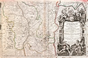 Kaart van de Lyonnais (Frankrijk) door Jean Baptiste Nolin