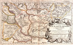Kaart van het oostelijke deel van het Koninkrijk Hongarije (Gravure) door Jean Baptiste Nolin