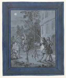 Een dier in de maan door Jean Baptiste Oudry
