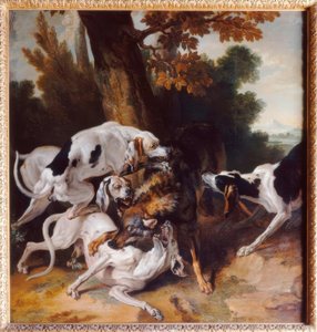 L’hallali du loup (Wolfsjagd) door Jean Baptiste Oudry
