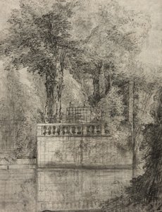 Latticewerk en reflecterende vijver in Arcueil