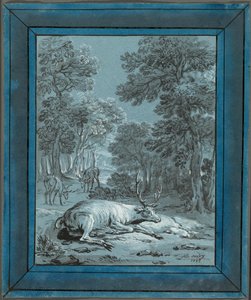 De zieke Stag door Jean Baptiste Oudry