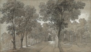 Uitzicht op het park in Arcueil door Jean Baptiste Oudry