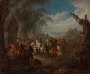 Troepen op mars, ca. 1725