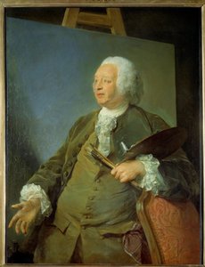 Portret van de schilder Jean Baptiste Oudry (1686-1755)